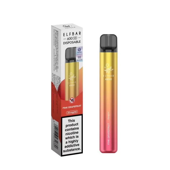 ELFBAR 600V2 Pink Grapefruit Disposable Vape - 20mg