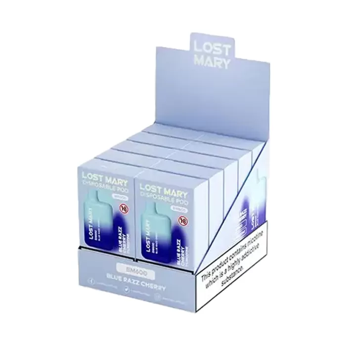 Lost Mary BM-600 Box of 10 - Blue Razz Cherry