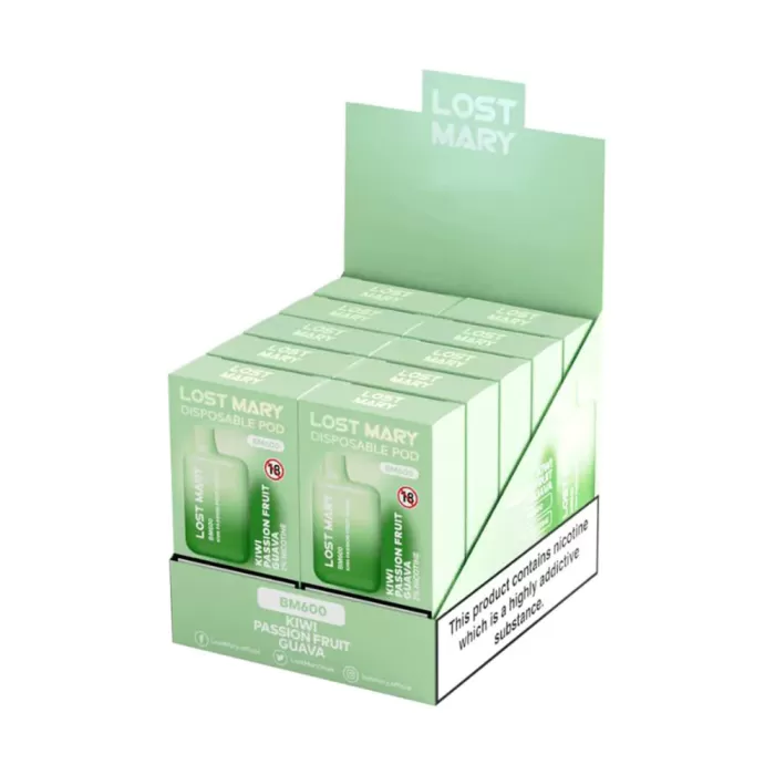 Lost Mary BM-600 Box of 10 - Kiwi Passion Fruit Guava