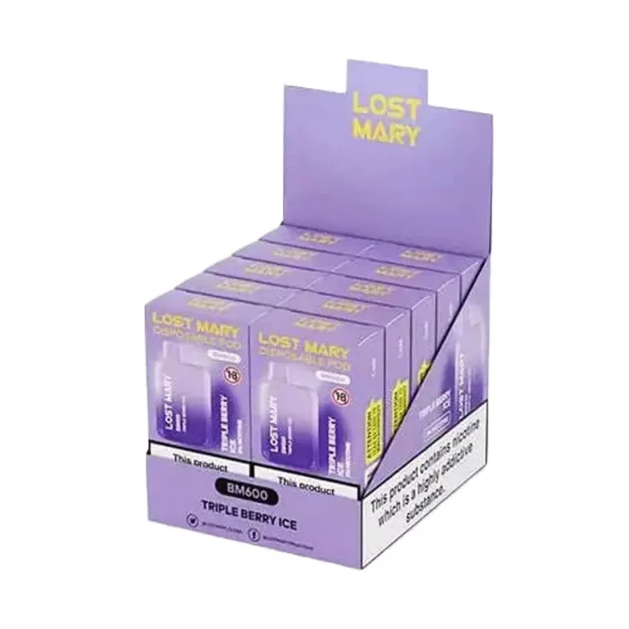 Lost Mary BM-600 Box of 10 - Triple Berry Ice