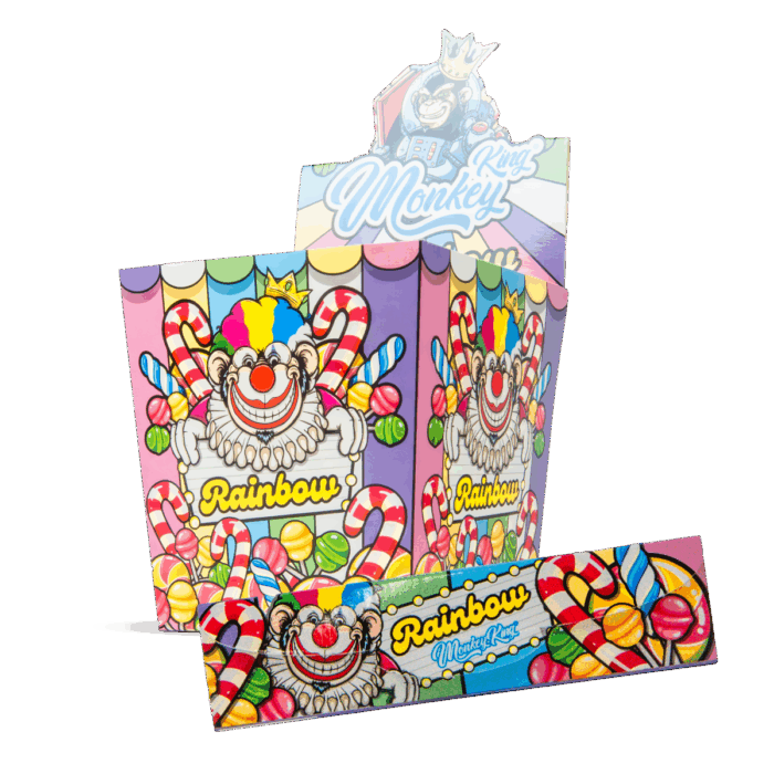 Monkey King Rainbow- Rolling Papers + Tips: King Size Slim