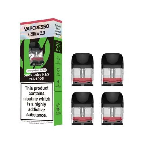 Vaporesso Xros Replacement Pods, 0.8 Ohm, Pack of 4