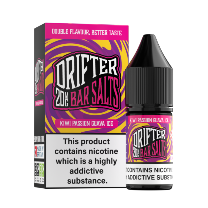 Drifter Bar Salts Kiwi Passion Guava Ice Nic Salt