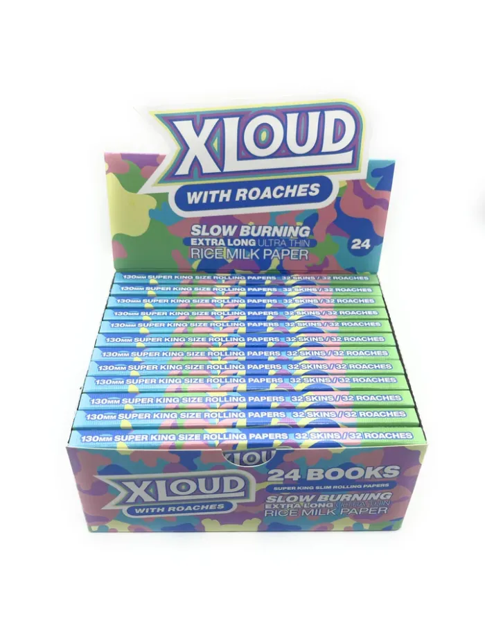XLoud 130mm Combo Pack – XL Rolling Papers & Roach Tips– 20% Longer Than Standard King Size