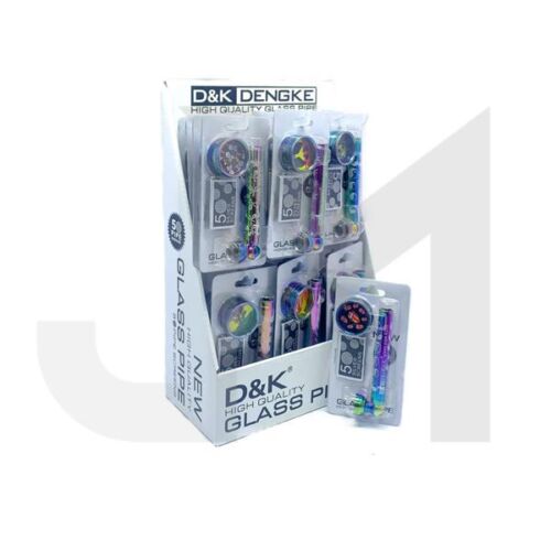 Glass Pipe with Screens & Grinder Display Set