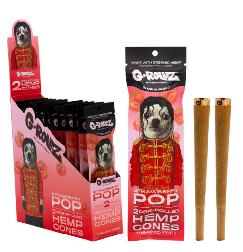 G-Rollz Strawberry Flavored Pre-Rolled Hemp Cone Blunts