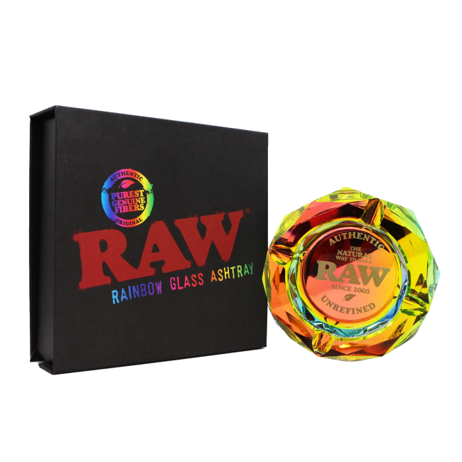 RAW | Glass Ash Tray | RAINBOW | 1 x Single - Image 3