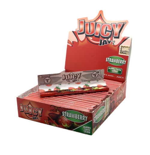 Juicy Jay Strawberry Kingsize Rolling Paper Strawberry Flavoured
